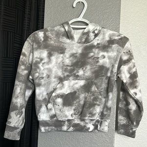 Girl black tie dye hoodie sweater